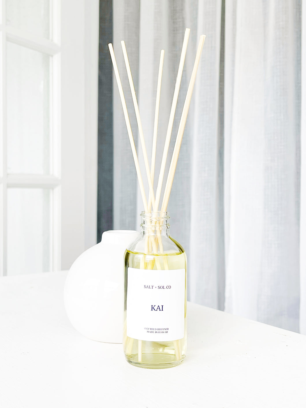 Ocean scented Kai Reed Diffuser made in Hawaii at salt + SOL co 