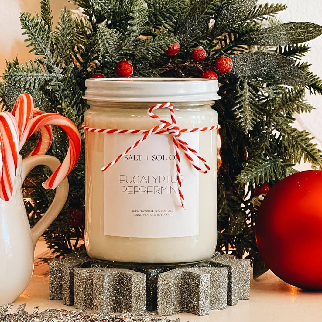 Eucalyptus Peppermint Scented Candle