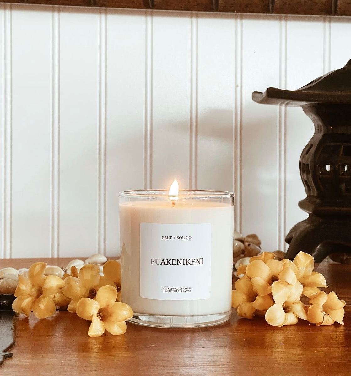Shop Puakenikeni scented candles for sale at salt and sol co 